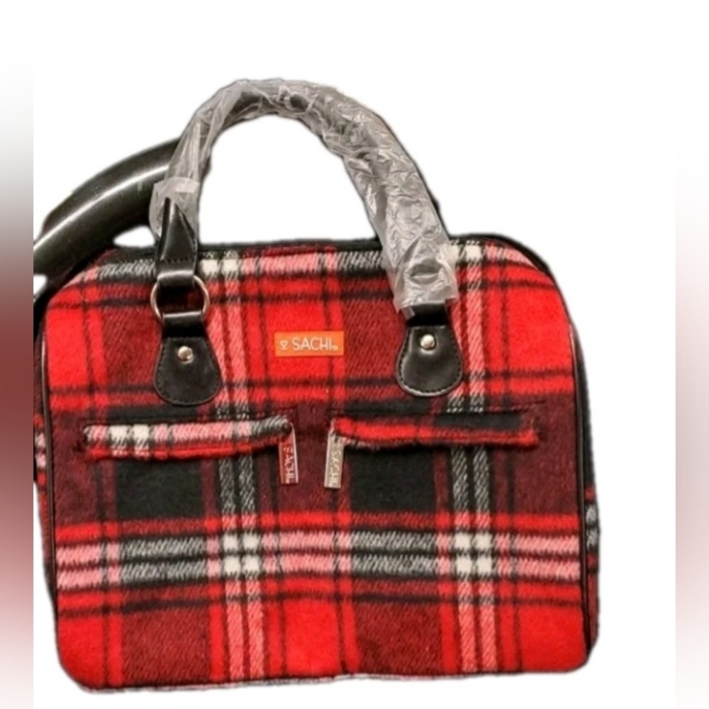 Sachi Red and Black Plaid Women's Insulated Lunch